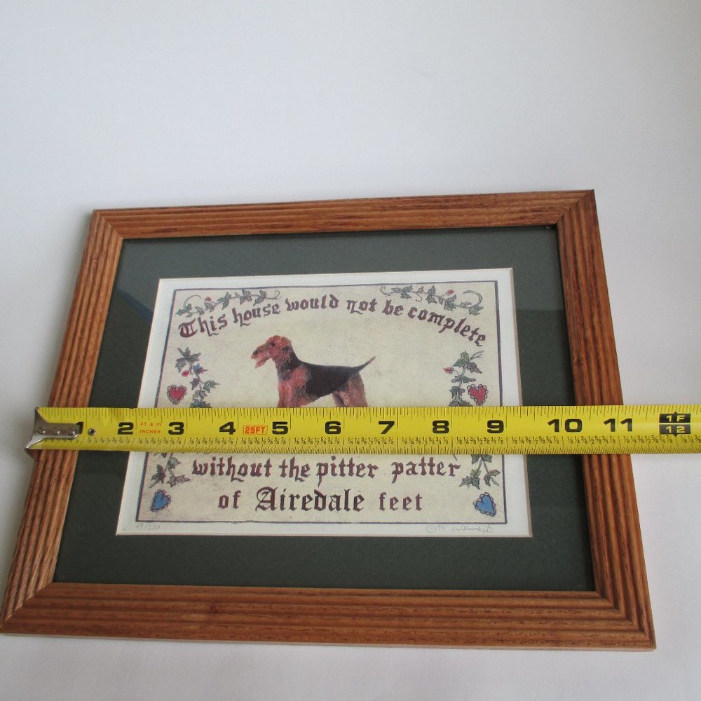 Vintage Airedale Dog Owner Framed Print Wall Art - Picture 6 of 9